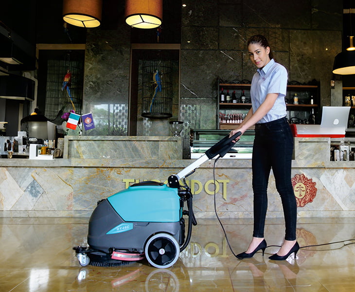 Clevo HY46C unlimited runtime corded floor scrubber