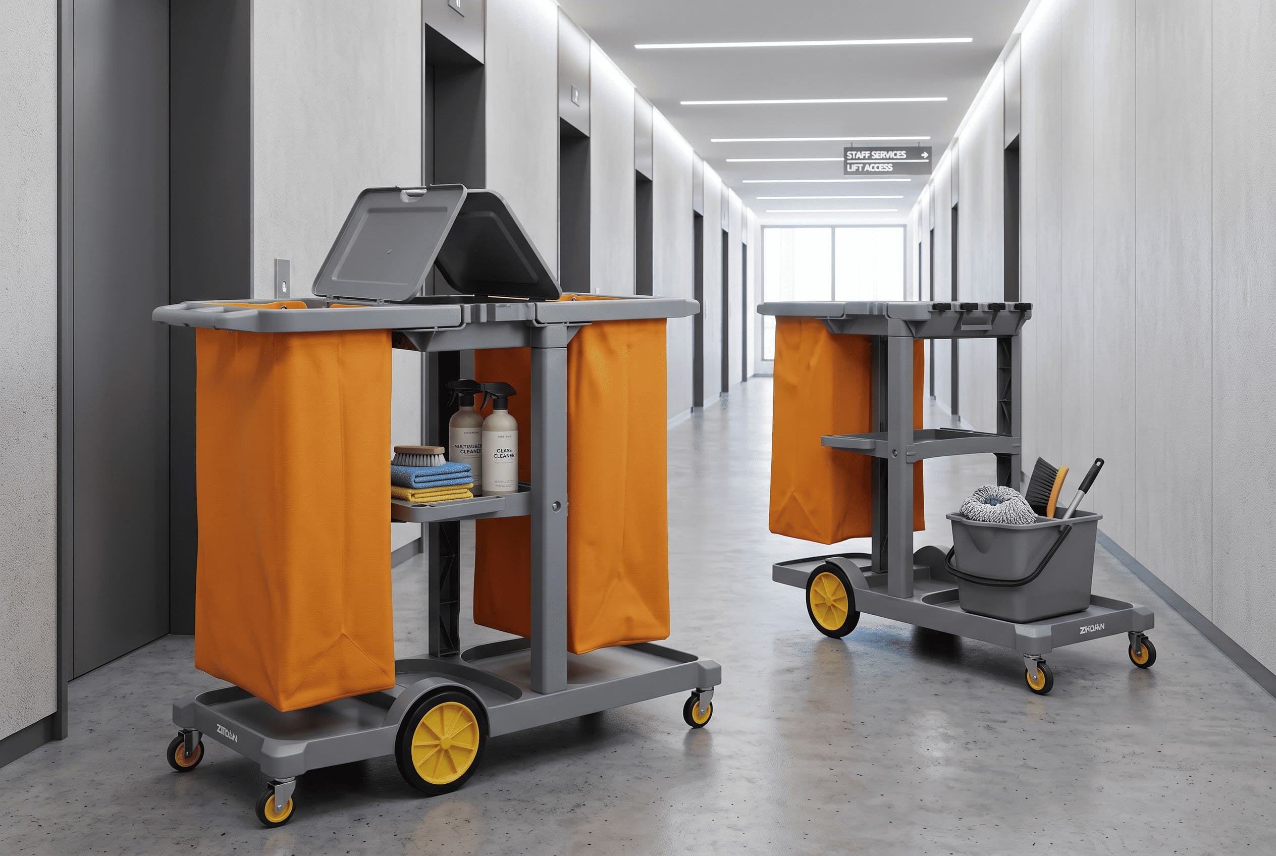 janitorial-cart-with-dual-bags