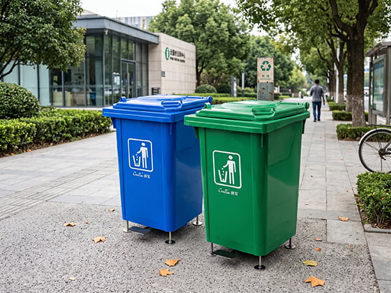 240L commercial waste sorting bin for public facilities