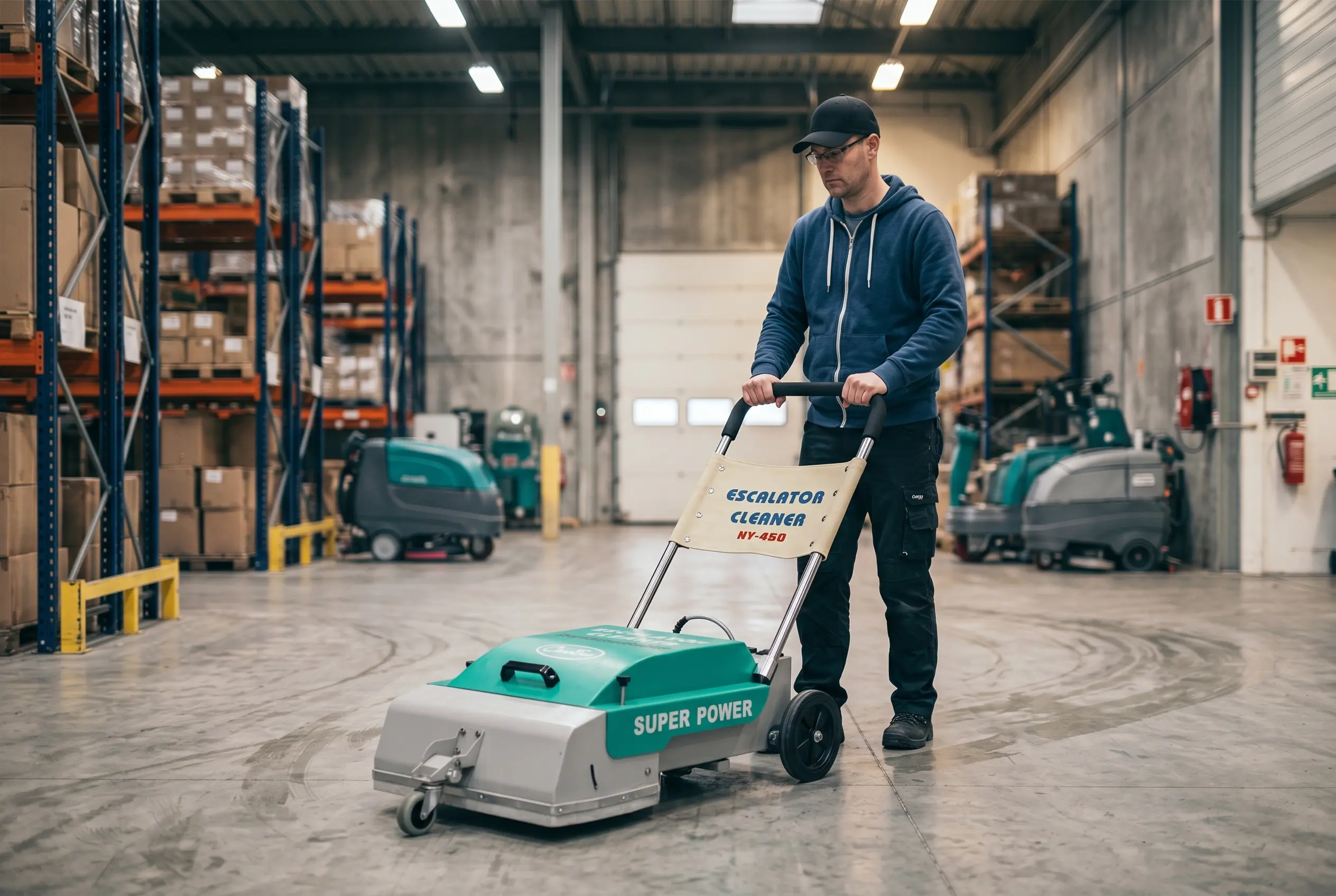 escalator-cleaning-machine